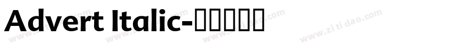Advert Italic字体转换